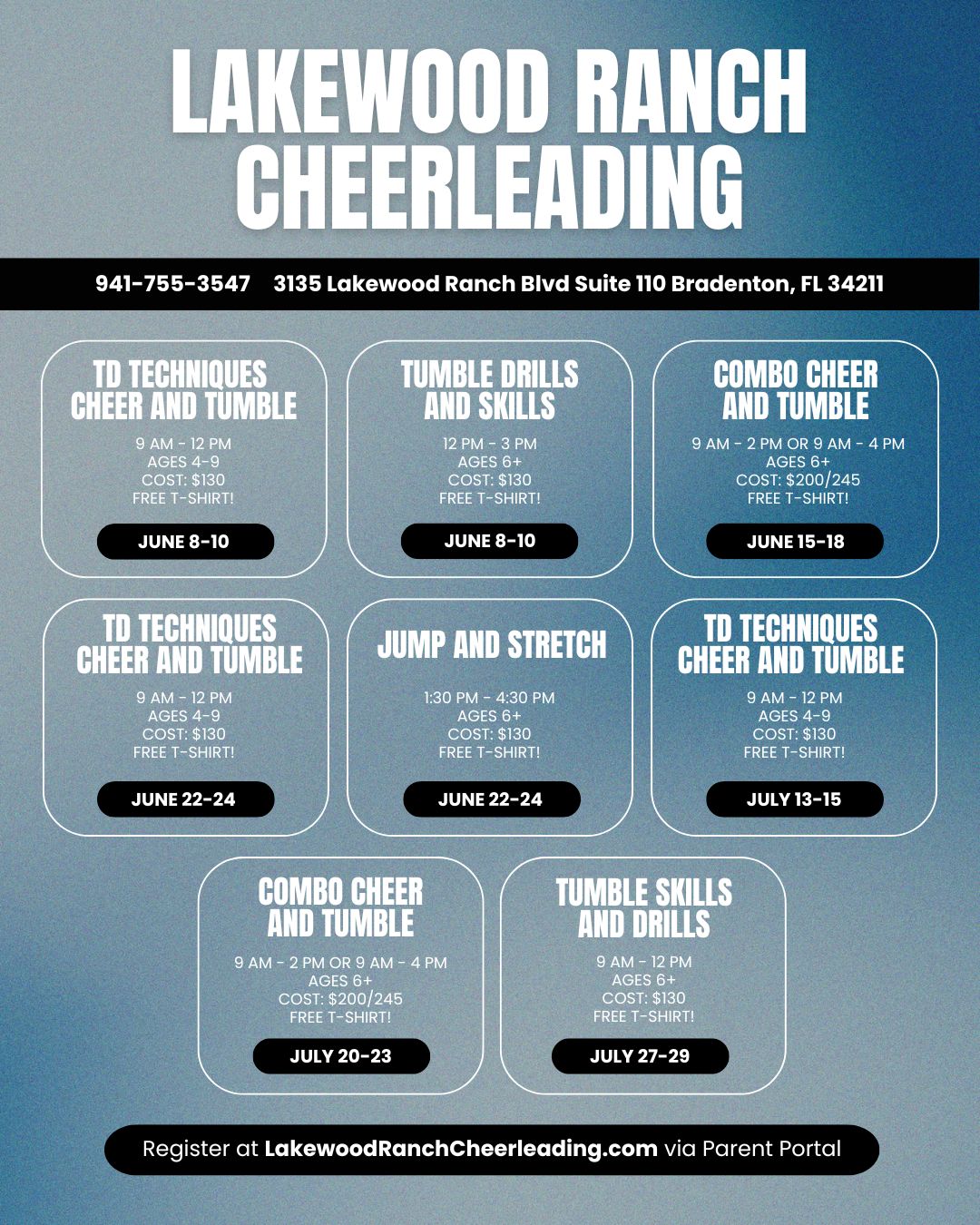 Read more about the article Summer Camps at LWR Cheer!